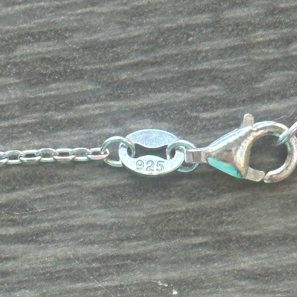 925 Silver Green Malachite Clover Bracelet - Picture 3 of 4